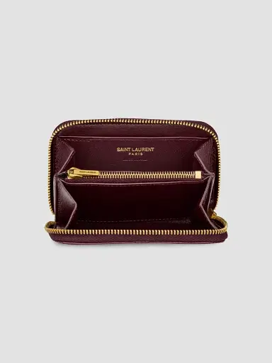 Saint Laurent Women's Cassandre Bijou Change Purse - Rouge Cabernet | Thumbnail 2 Saint Laurent Women's Cassandre Bijou Change Purse - Rouge Cabernet | Thumbnail 2