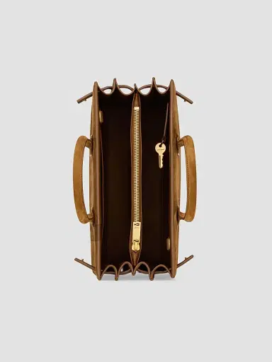 Saint Laurent Women's Sac De Jour Top Handle Bag in Suede - Caramel Cognac | Thumbnail 3 Saint Laurent Women's Sac De Jour Top Handle Bag in Suede - Caramel Cognac | Thumbnail 3