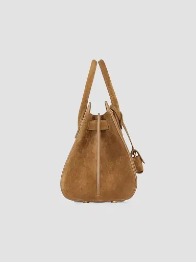 Saint Laurent Women's Sac De Jour Tote Bag in Suede - Caramel Cognac | Thumbnail 3 Saint Laurent Women's Sac De Jour Tote Bag in Suede - Caramel Cognac | Thumbnail 3