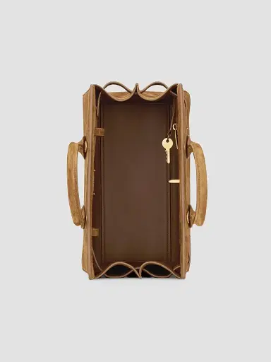 Saint Laurent Women's Sac De Jour Tote Bag in Suede - Caramel Cognac | Thumbnail 4 Saint Laurent Women's Sac De Jour Tote Bag in Suede - Caramel Cognac | Thumbnail 4