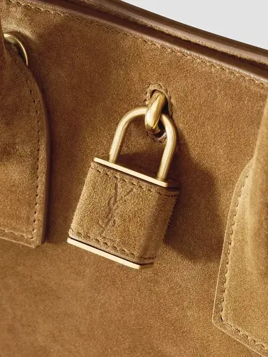 Saint Laurent Women's Sac De Jour Tote Bag in Suede - Caramel Cognac | Thumbnail 5 Saint Laurent Women's Sac De Jour Tote Bag in Suede - Caramel Cognac | Thumbnail 5
