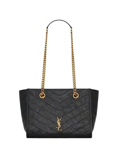 Saint Laurent Women's Niki Shopping Bag in Vintage Leather - Black | Thumbnail 1 Saint Laurent Women's Niki Shopping Bag in Vintage Leather - Black | Thumbnail 1