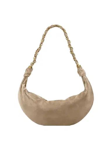 Saint Laurent Women's Amalia Hobo Bag in Suede - Light Cumin | Thumbnail 1 Saint Laurent Women's Amalia Hobo Bag in Suede - Light Cumin | Thumbnail 1