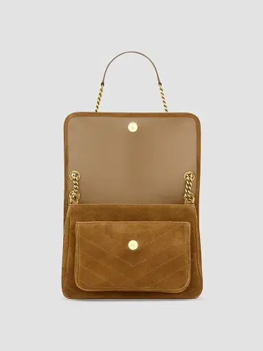 Saint Laurent Women's Niki Shoulder Bag in Suede - Caramel Cognac | Thumbnail 4 Saint Laurent Women's Niki Shoulder Bag in Suede - Caramel Cognac | Thumbnail 4