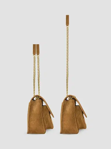 Saint Laurent Women's Niki Shoulder Bag in Suede - Caramel Cognac | Thumbnail 5 Saint Laurent Women's Niki Shoulder Bag in Suede - Caramel Cognac | Thumbnail 5