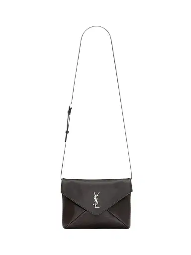 Saint Laurent Men's Cassandre Envelope Messenger Bag in Leather | Thumbnail 1 Saint Laurent Men's Cassandre Envelope Messenger Bag in Leather | Thumbnail 1