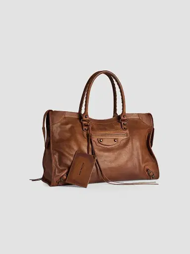 Balenciaga Men's Le City Tote Bag - Caramel | Thumbnail 2 Balenciaga Men's Le City Tote Bag - Caramel | Thumbnail 2