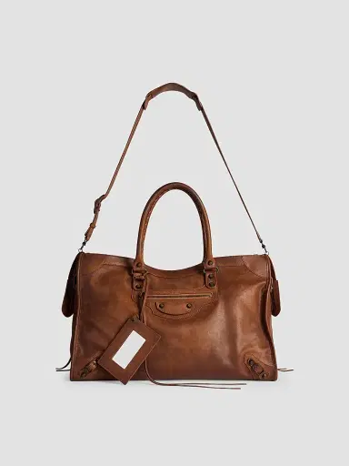 Balenciaga Men's Le City Tote Bag - Caramel | Thumbnail 4 Balenciaga Men's Le City Tote Bag - Caramel | Thumbnail 4
