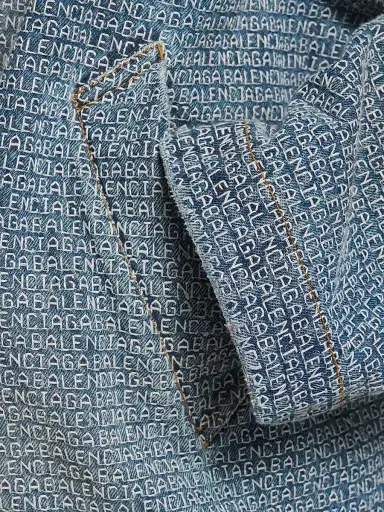 Balenciaga Men's Denim Stitch Hooded Jacket - Dark Blue - Size 36 | Thumbnail 6 Balenciaga Men's Denim Stitch Hooded Jacket - Dark Blue - Size 36 | Thumbnail 6