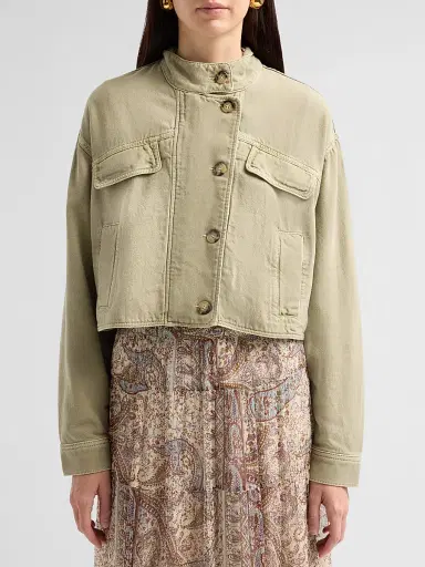 Ba&sh Women's Rallo Cotton Crop Jacket | Thumbnail 5 Ba&sh Women's Rallo Cotton Crop Jacket | Thumbnail 5