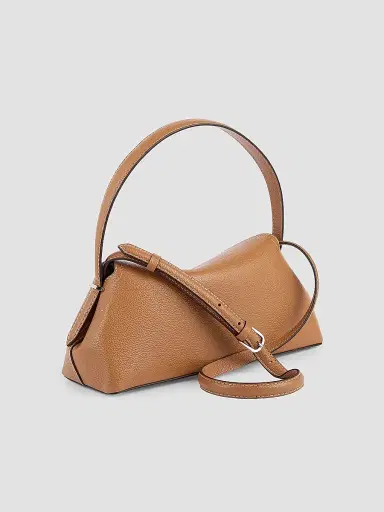 TOTEME Women's T-Lock Grain Leather Shoulder Bag - Tan | Thumbnail 2 TOTEME Women's T-Lock Grain Leather Shoulder Bag - Tan | Thumbnail 2