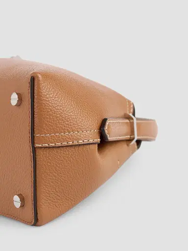 TOTEME Women's T-Lock Grain Leather Shoulder Bag - Tan | Thumbnail 6 TOTEME Women's T-Lock Grain Leather Shoulder Bag - Tan | Thumbnail 6