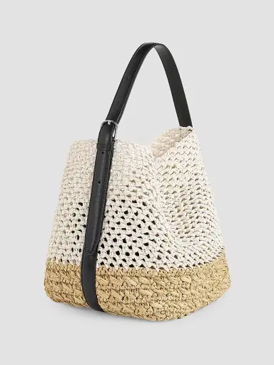 TOTEME Women's Medium Belted Paper Tote Bag | Thumbnail 2 TOTEME Women's Medium Belted Paper Tote Bag | Thumbnail 2