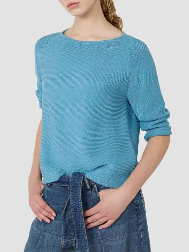 Weekend Max Mara Women's Cotton Yarn Sweater - Light Blue | Thumbnail 4 Weekend Max Mara Women's Cotton Yarn Sweater - Light Blue | Thumbnail 4