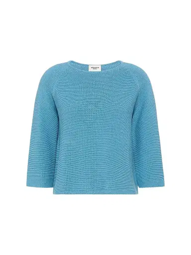 Weekend Max Mara Women's Cotton Yarn Sweater - Light Blue | Thumbnail 1 Weekend Max Mara Women's Cotton Yarn Sweater - Light Blue | Thumbnail 1