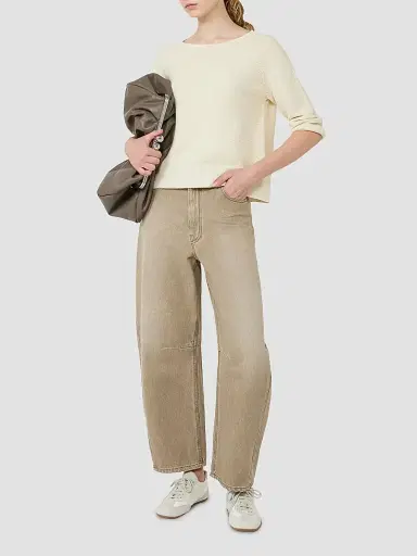 Weekend Max Mara Women's Cotton Yarn Sweater - Ecru | Thumbnail 2 Weekend Max Mara Women's Cotton Yarn Sweater - Ecru | Thumbnail 2
