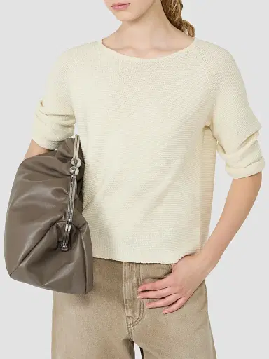 Weekend Max Mara Women's Cotton Yarn Sweater - Ecru | Thumbnail 5 Weekend Max Mara Women's Cotton Yarn Sweater - Ecru | Thumbnail 5