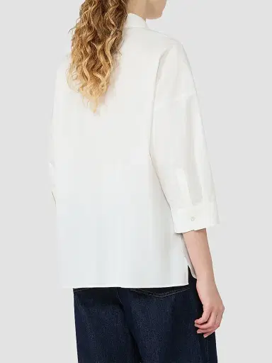 Weekend Max Mara Women's Boxy Cotton Poplin Shirt - White | Thumbnail 3 Weekend Max Mara Women's Boxy Cotton Poplin Shirt - White | Thumbnail 3