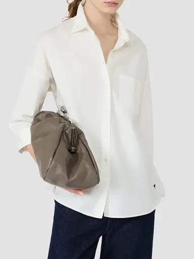 Weekend Max Mara Women's Boxy Cotton Poplin Shirt - White | Thumbnail 4 Weekend Max Mara Women's Boxy Cotton Poplin Shirt - White | Thumbnail 4