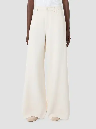 Weekend Max Mara Women's Cotton Bull Denim Jeans - Ecru | Thumbnail 3 Weekend Max Mara Women's Cotton Bull Denim Jeans - Ecru | Thumbnail 3