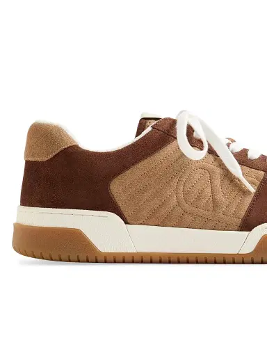 Valentino Garavani Men's Sparry Sneakers in Split Leather - Brown Camel | Thumbnail 6 Valentino Garavani Men's Sparry Sneakers in Split Leather - Brown Camel | Thumbnail 6