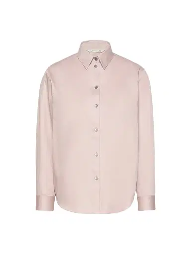 MM Max Mara Women's Cotton Satin Shirt - Mauve - Size 16 | Thumbnail 1 MM Max Mara Women's Cotton Satin Shirt - Mauve - Size 16 | Thumbnail 1