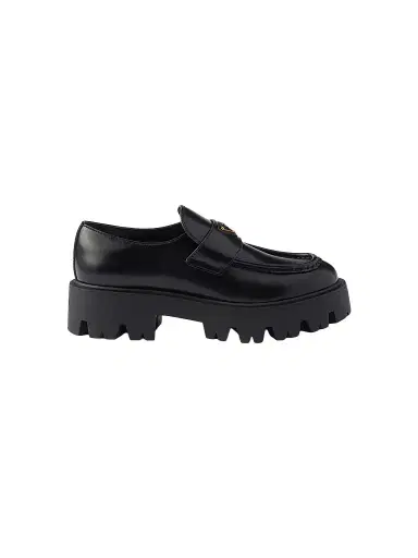 Prada Women's Brushed Leather Loafers | Thumbnail 1 Prada Women's Brushed Leather Loafers | Thumbnail 1