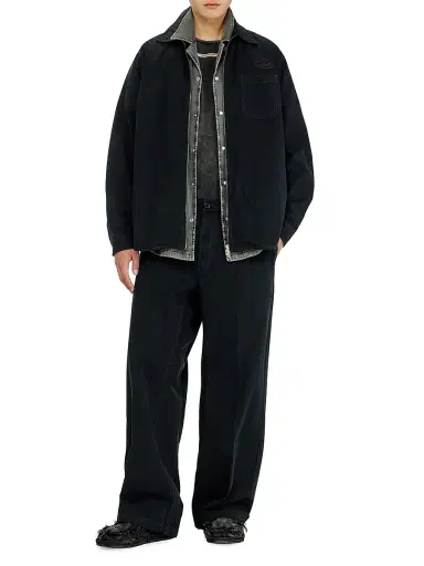 Diesel Men's Alias Logo Zip-Front Shirt Jacket | Thumbnail 2 Diesel Men's Alias Logo Zip-Front Shirt Jacket | Thumbnail 2