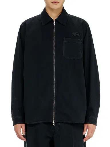 Diesel Men's Alias Logo Zip-Front Shirt Jacket | Thumbnail 3 Diesel Men's Alias Logo Zip-Front Shirt Jacket | Thumbnail 3