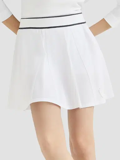 Brunello Cucinelli Women's Stretch Cotton Piqué Mini Skirt with Logo - White | Thumbnail 5 Brunello Cucinelli Women's Stretch Cotton Piqué Mini Skirt with Logo - White | Thumbnail 5