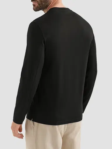 Brunello Cucinelli Men's Cotton Jersey Long Sleeve Crewneck T-Shirt | Thumbnail 3 Brunello Cucinelli Men's Cotton Jersey Long Sleeve Crewneck T-Shirt | Thumbnail 3