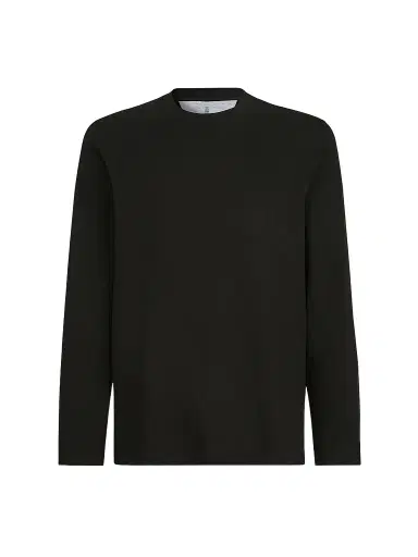 Brunello Cucinelli Men's Cotton Jersey Long Sleeve Crewneck T-Shirt | Thumbnail 1 Brunello Cucinelli Men's Cotton Jersey Long Sleeve Crewneck T-Shirt | Thumbnail 1