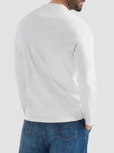 Brunello Cucinelli Men's Cotton Jersey Long Sleeve Crewneck T-Shirt | Thumbnail 3 Brunello Cucinelli Men's Cotton Jersey Long Sleeve Crewneck T-Shirt | Thumbnail 3