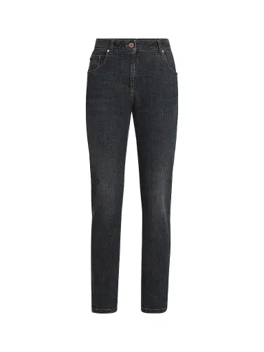 Brunello Cucinelli Women's Stretch Denim Slim Five-Pocket Jeans | Thumbnail 1 Brunello Cucinelli Women's Stretch Denim Slim Five-Pocket Jeans | Thumbnail 1