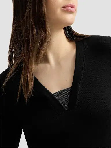 Brunello Cucinelli Women's Stretch Cotton Ribbed Jersey Top | Thumbnail 5 Brunello Cucinelli Women's Stretch Cotton Ribbed Jersey Top | Thumbnail 5