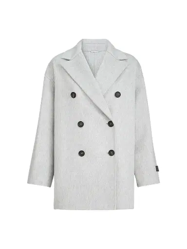 Brunello Cucinelli Women's Cashmere Double Beaver Cloth Pea Coat | Thumbnail 1 Brunello Cucinelli Women's Cashmere Double Beaver Cloth Pea Coat | Thumbnail 1