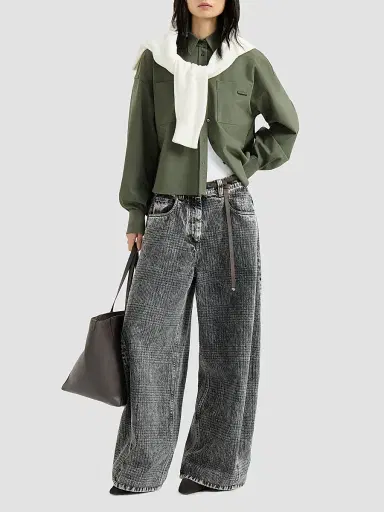 Brunello Cucinelli Women's Tropical Luxury Wool Shirt | Thumbnail 6 Brunello Cucinelli Women's Tropical Luxury Wool Shirt | Thumbnail 6