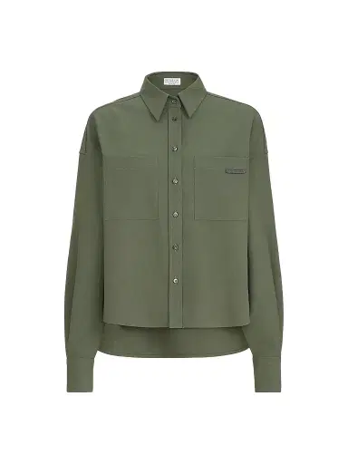 Brunello Cucinelli Women's Tropical Luxury Wool Shirt | Thumbnail 1 Brunello Cucinelli Women's Tropical Luxury Wool Shirt | Thumbnail 1