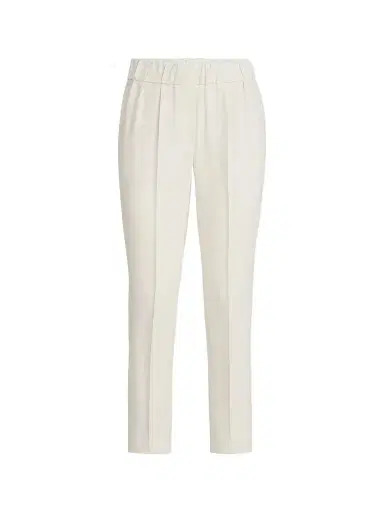 Brunello Cucinelli Women's Silk and Acetate Crêpe Cady Tailored Jogger Trousers | Thumbnail 1 Brunello Cucinelli Women's Silk and Acetate Crêpe Cady Tailored Jogger Trousers | Thumbnail 1