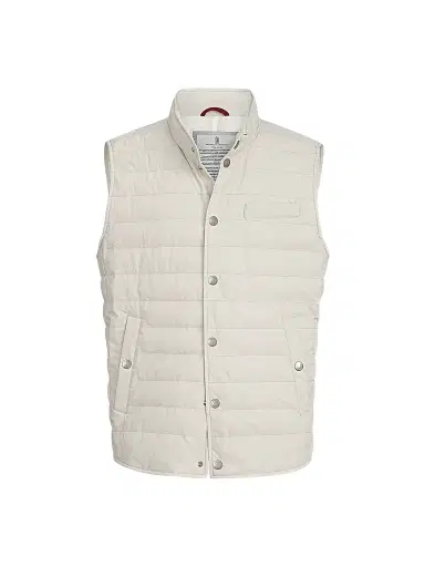 Brunello Cucinelli Men's Bonded Taffeta Lightweight Down Vest | Thumbnail 1 Brunello Cucinelli Men's Bonded Taffeta Lightweight Down Vest | Thumbnail 1