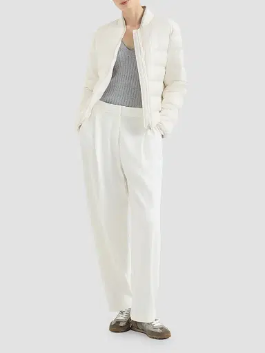 Brunello Cucinelli Women's Cotton Ribbed Sweater - Grey | Thumbnail 6 Brunello Cucinelli Women's Cotton Ribbed Sweater - Grey | Thumbnail 6