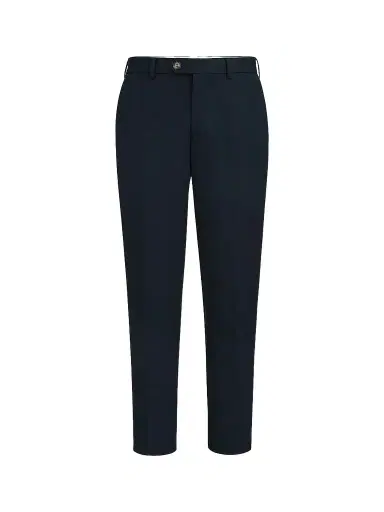 Brunello Cucinelli Men's Cotton and Virgin Wool Gabardine Italian Fit Trousers - Blue | Thumbnail 1 Brunello Cucinelli Men's Cotton and Virgin Wool Gabardine Italian Fit Trousers - Blue | Thumbnail 1