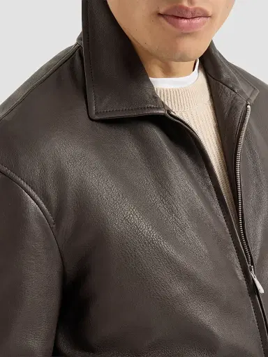 Brunello Cucinelli Men's Nappa Leather Outerwear Jacket | Thumbnail 5 Brunello Cucinelli Men's Nappa Leather Outerwear Jacket | Thumbnail 5