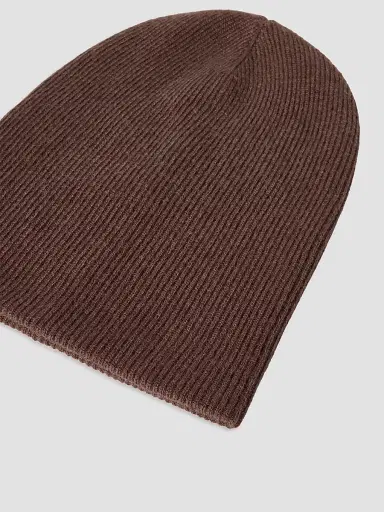 Brunello Cucinelli Women's Cashmere English Rib Knit Beanie | Thumbnail 2 Brunello Cucinelli Women's Cashmere English Rib Knit Beanie | Thumbnail 2