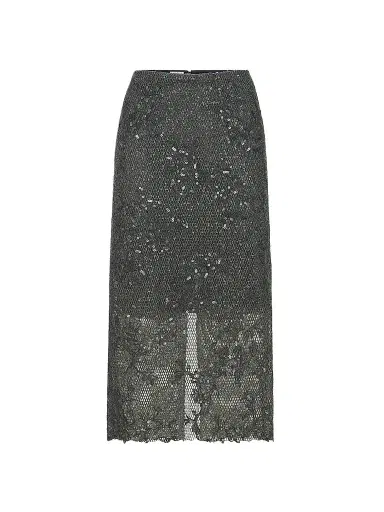 Brunello Cucinelli Women's Dazzling Lace Embroidery Pencil Skirt | Thumbnail 1 Brunello Cucinelli Women's Dazzling Lace Embroidery Pencil Skirt | Thumbnail 1