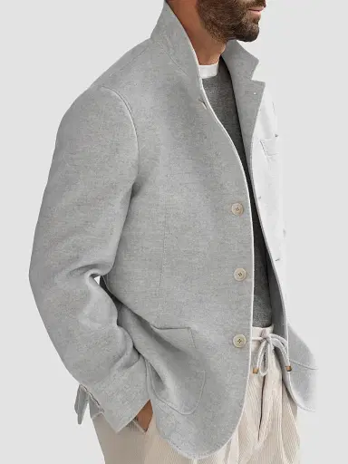 Brunello Cucinelli Men's Lightweight Water-Resistant Cashmere Outerwear Blazer | Thumbnail 5 Brunello Cucinelli Men's Lightweight Water-Resistant Cashmere Outerwear Blazer | Thumbnail 5