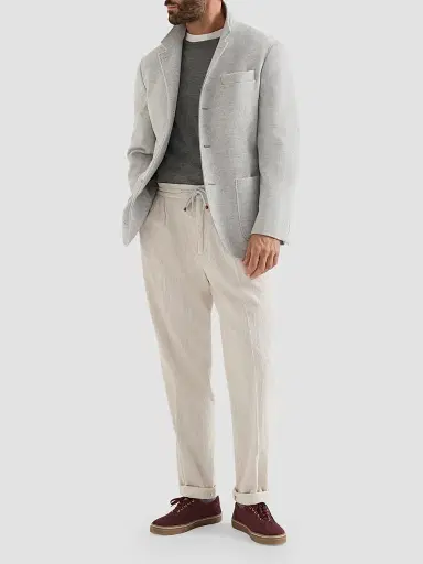 Brunello Cucinelli Men's Lightweight Water-Resistant Cashmere Outerwear Blazer | Thumbnail 6 Brunello Cucinelli Men's Lightweight Water-Resistant Cashmere Outerwear Blazer | Thumbnail 6