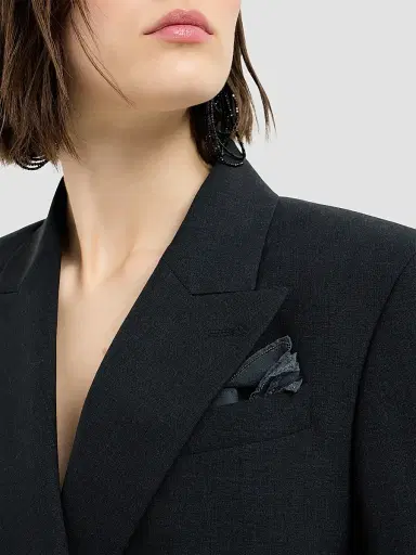Brunello Cucinelli Women's Tropical Luxury Wool Blazer | Thumbnail 4 Brunello Cucinelli Women's Tropical Luxury Wool Blazer | Thumbnail 4