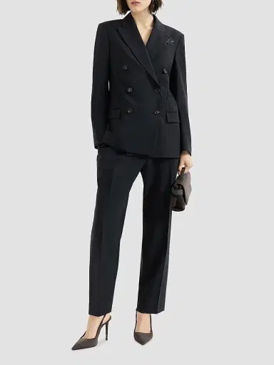 Brunello Cucinelli Women's Tropical Luxury Wool Blazer | Thumbnail 6 Brunello Cucinelli Women's Tropical Luxury Wool Blazer | Thumbnail 6