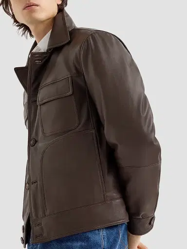 Brunello Cucinelli Men's Nappa Leather Outerwear Jacket with Thermore Padding | Thumbnail 4 Brunello Cucinelli Men's Nappa Leather Outerwear Jacket with Thermore Padding | Thumbnail 4